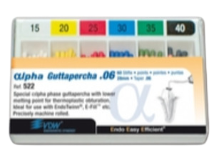 Alpha gutaperčové čepy