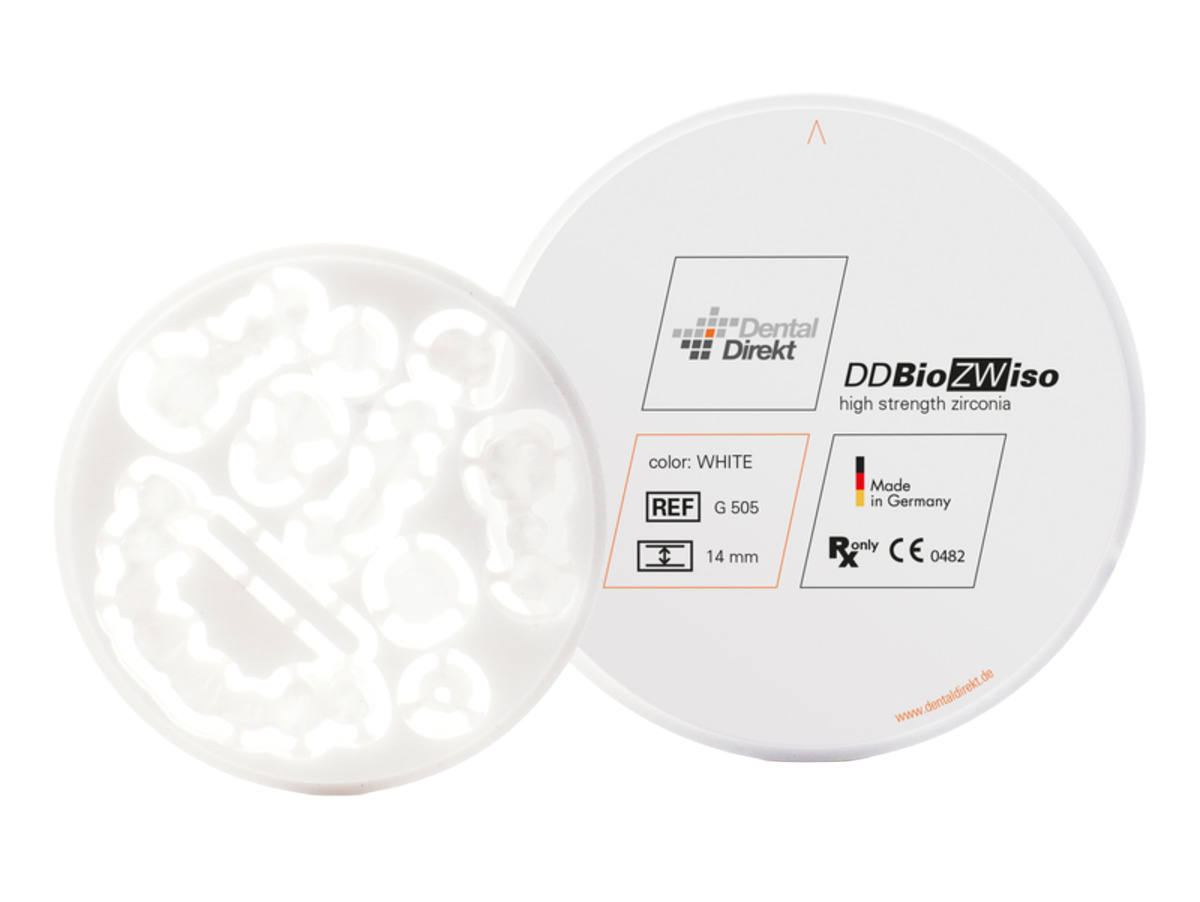 DD Bílé zirkonové materiály průměr 98,5 pro všechny otevřené systémy 