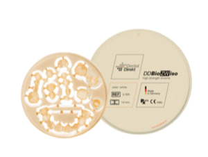 DD Bio ZW (HS) vysoce pevný, translucence 35%, pevnost 1450 MPa