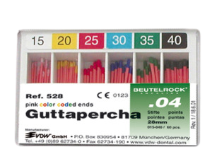 Gutaperčové čepy konicita .04