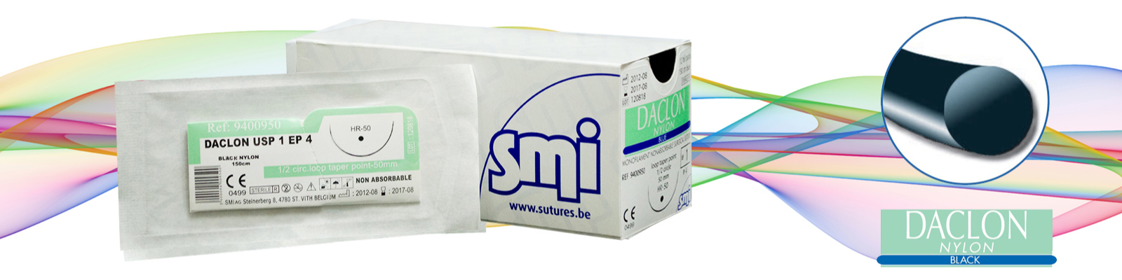 Nevstřebatelné šití Daclon Nylon Black