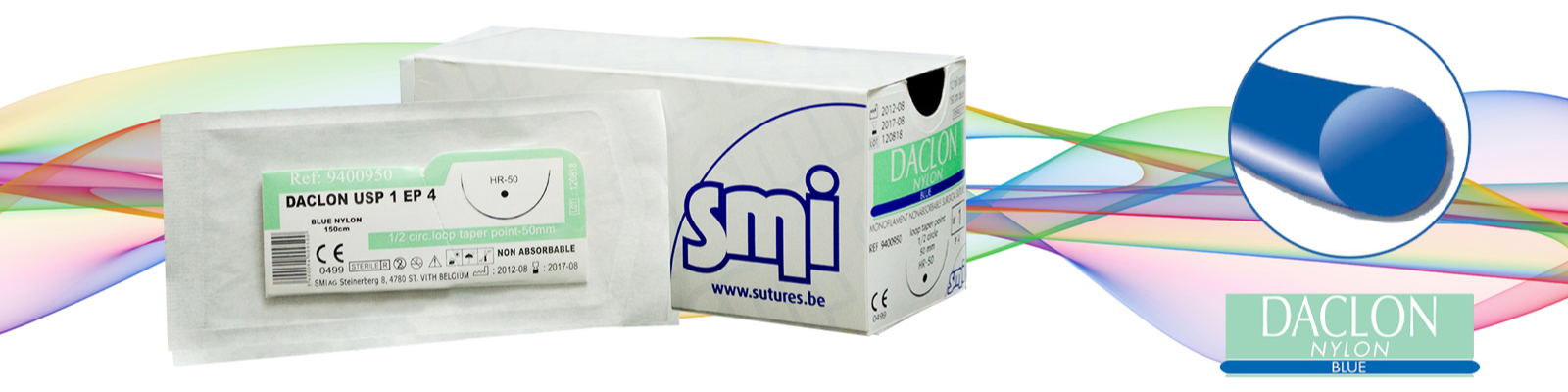 Nevstřebatelné šití Daclon Nylon Blue