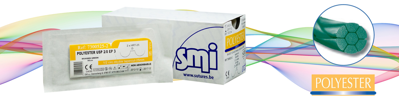 Nevstřebatelné šití Polyester