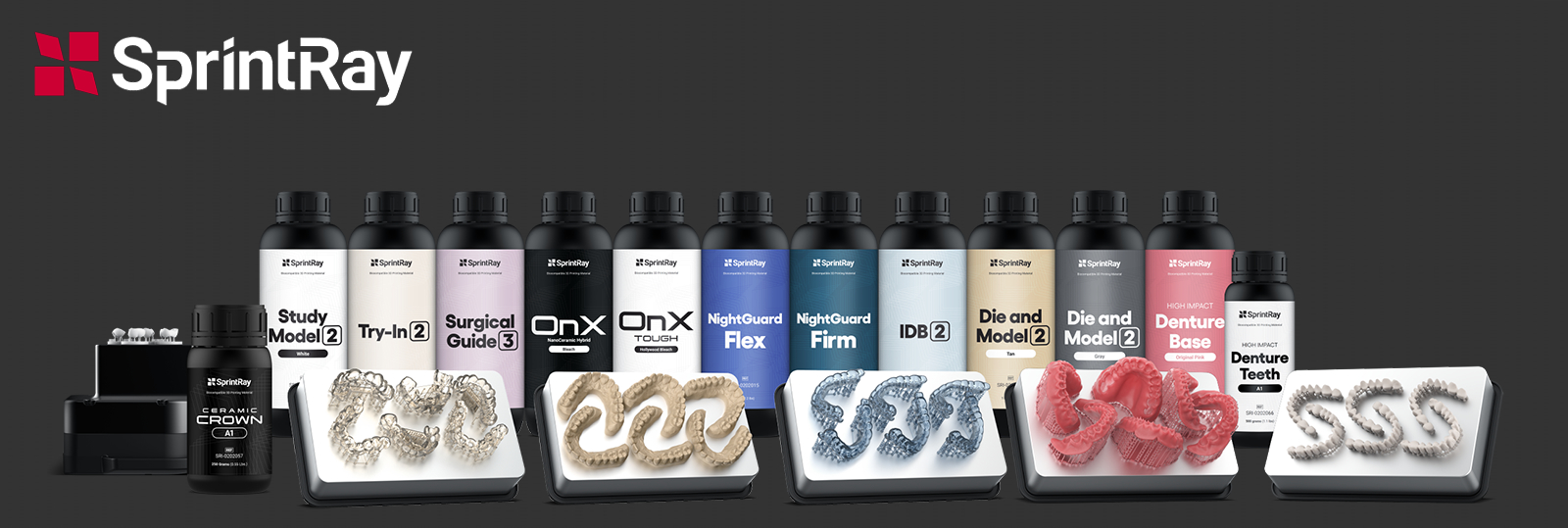 Materiály pro 3D tiskárny SPRINTRAY - resiny