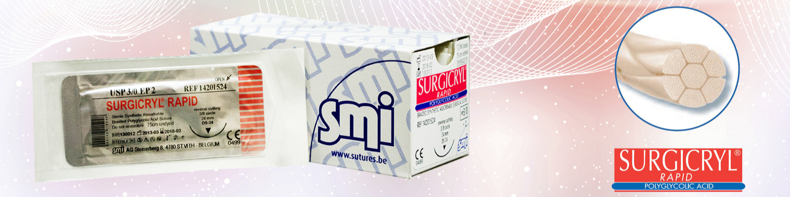 Surgicryl Rapid quick vstřebatelný 40dnů, (pevnost vlákna-7dnů/50%) 