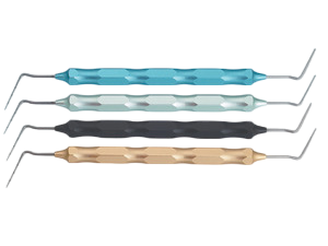 Nástroje na 3D plnění kanálku rozehřátou gutaperčou